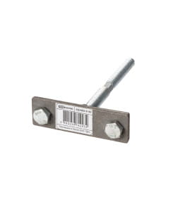 Держатель фасадный для полосы шириной 25-50 мм 100 мм с дюбелем, стальной зажим TDM SQ2402-3140