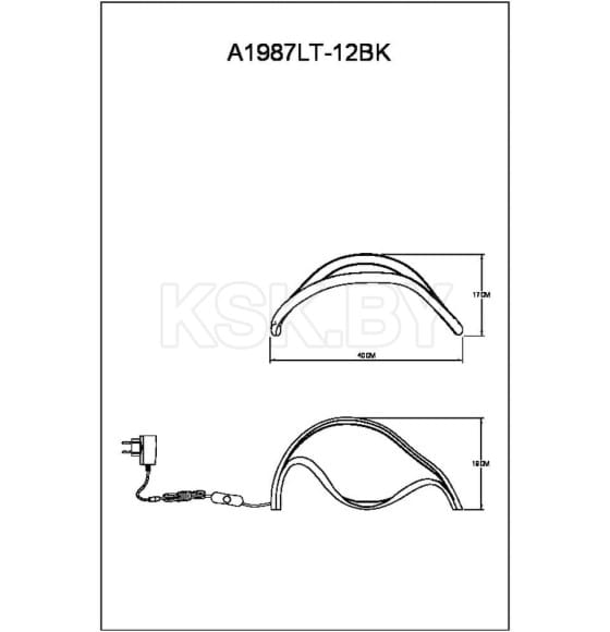 Лампа настольная декоративная Arte Lamp HYPERBOLA A1987LT-12BK (A1987LT-12BK) 