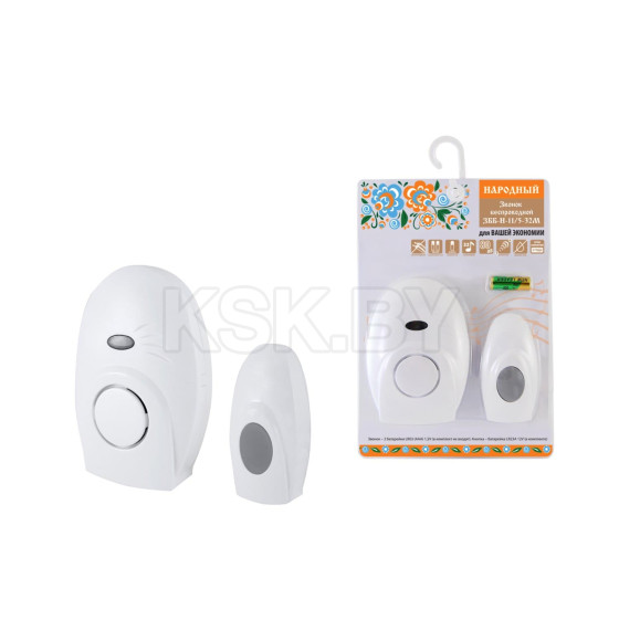 Звонок беспроводной на батарейках TDM народный ЗББ-Н-11/5-32М SQ1901-0110 (SQ1901-0110) 