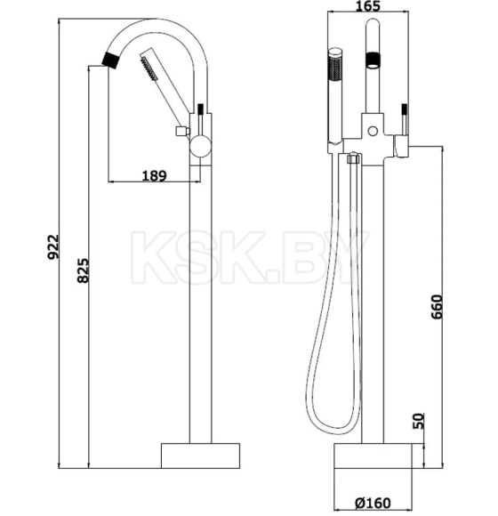 Смеситель напольный Vieir V403534 (V403534) 