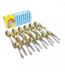 Набор столовых приборов Нытва (24пр.) "Лира" (М14) с частич. декор. покрытием (карт. кор.)