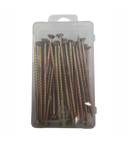 Саморез конструкционный 5.0х100, потай, желтый цинк, ЕКТ (пласт.конт./40шт)