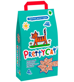Наполнитель PrettyCat впитывающий глиняный "Premium" с део-кристаллами 2кг (4л) (32034)