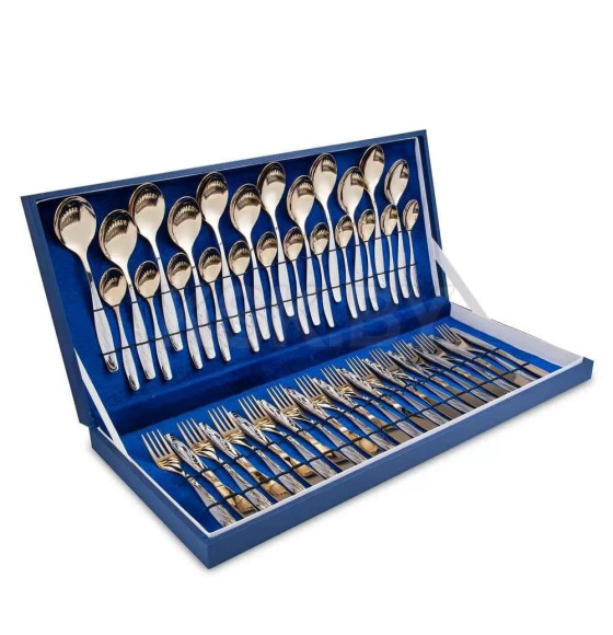 Набор столовых приборов Нытва (48пр.) "Лира" (М14) с частич. декор. покрытием (под. кор.) (32291) 