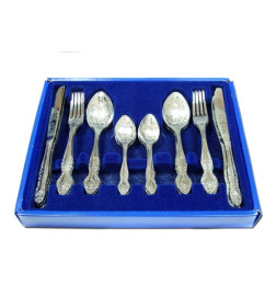 Набор столовых приборов ПЗХМ (24пр.) СН-24М3Хф1 (М3) "Тройка" ПВХ флок