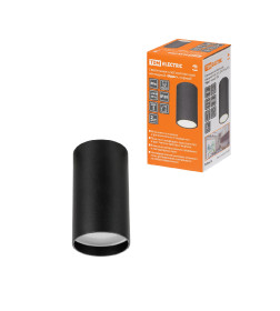 Светильник-спот потолочный накладной 40 Вт, GU10, 230 В, 50 Гц, IP20, "Ирис", черный, TDM SQ0356-0401