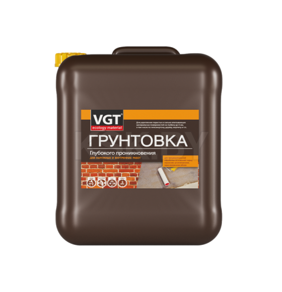 Грунтовка VGT ВД-АК-0301 глубокого проникновения для наружных/внутренних работ, 10 кг