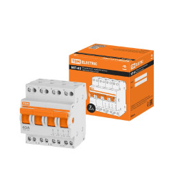 Переключатель модульный трехпозиционный МП-63 4P 63А TDM SQ0224-0036