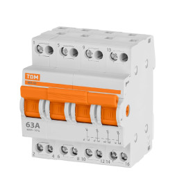 Переключатель модульный трехпозиционный МП-63 4P 63А TDM SQ0224-0036