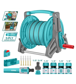 Катушка со шлангом 20 м и набором для полива TOTAL THHR20124