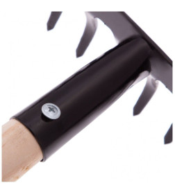 Грабли стальные 1300 мм, 14 прямых зубьев, деревянный черенок Сибртех 61742