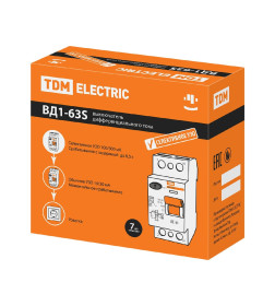 Устройство защитного отключения УЗО ВД1-63S 2Р 40А 100мА TDM SQ0203-0056