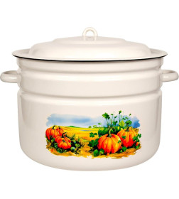 Кастрюля- бак эмалированная 25,0 л Осенний вайб С-2828/4ЖмЭК