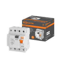 Устройство защитного отключения УЗО ВД63 4Р 63А 100мА (электронное) TDM SQ0220-0035