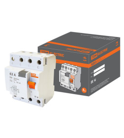 Устройство защитного отключения УЗО ВД63 4Р 63А 100мА (электронное) TDM SQ0220-0035