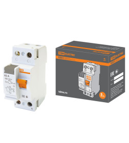 Устройство защитного отключения УЗО ВД63 2Р 63А 300мА (электронное) TDM SQ0220-0024