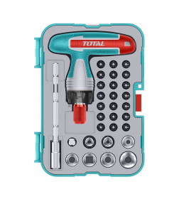 Отвертка Т-образная с набором бит и головок (31 предмет) TOTAL TACSD30316