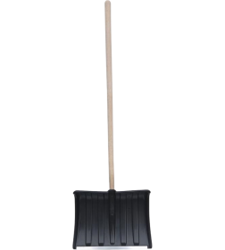 Лопата снеговая пластиковая №7 500x380 мм с оцинкованной планкой и черенком 32 мм Агростройлидер СНЕГ-01.20/компбезV