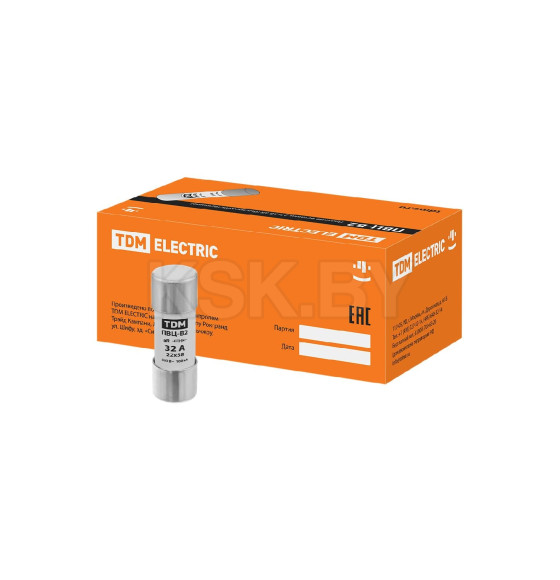 Плавкая вставка ПВЦ-B2 22х58 aR (быстродействующая) 32А TDM SQ0729-0057 (SQ0729-0057) 