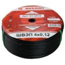 Кабель ШВЭП (ШСМ) 4x0,12 мм² (бухта 200 м) черный REXANT 01-4034 (01-4034) 