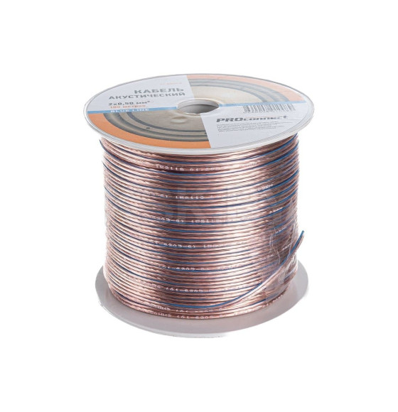 Кабель акустический 2х0.50 мм2 прозрачный BLUELINE (100 м) PROCONNECT 01-6203-6 (01-6203-6) 