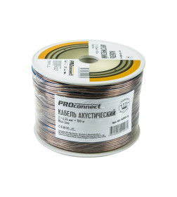 Кабель акустический 2х0.35 мм2 прозрачный BLUELINE (100 м) PROCONNECT 01-6202-6