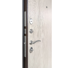 Дверь входная "Марс 3" Дуб беленый (левая)  860х2050 мм