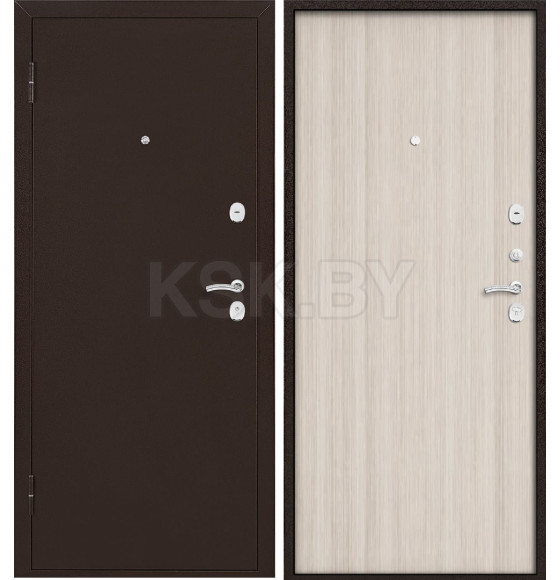 Дверь входная "Марс 3" Дуб беленый (левая)  860х2050 мм