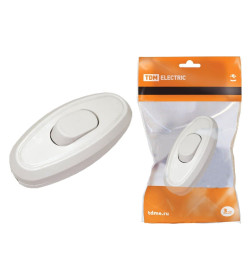 Выключатель на шнур 6А 250В белый TDM SQ1806-0021