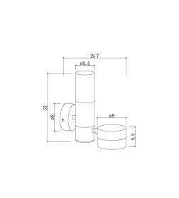 Светильник уличный настенный Arte Lamp BUDAPEST A2360AL-2BK