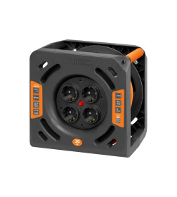 Удлинитель на катушке силовой 4 места, 30 м, ПВС 3х1,5 TDM ЛЮКС УКз16-004 SQ1301-0834