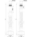 Подводка гибкая для смесителя 150см M10xF1/2 Rubineta (617150) 