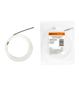 Протяжка кабельная нейлоновая НКП 3мм х 25м с наконечниками (белая) TDM SQ0590-0005