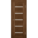 Дверное полотно Вега 5 ЧО Темный орех 2000х800х40мм (массив сосны) УЦЕНКА