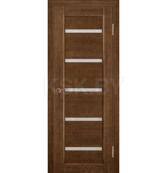 Дверное полотно Вега 5 ЧО Темный орех 2000х800х40мм (массив сосны) УЦЕНКА
