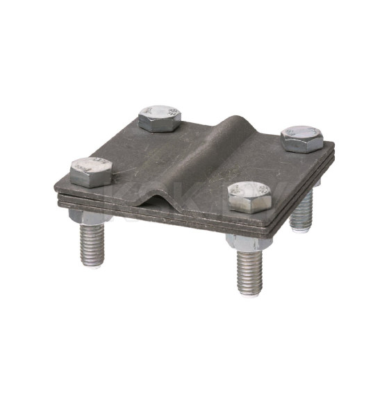 Зажим соединительный 4-х болтовой с контактной пластиной полоса-прут, полоса 40х4 - прут Ø6-10 мм TDM SQ2401-0038 (SQ2401-0038) 