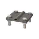 Зажим соединительный 4-х болтовой с контактной пластиной полоса-прут, полоса 40х4 - прут Ø6-10 мм TDM SQ2401-0038 (SQ2401-0038) 