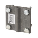 Зажим соединительный 4-х болтовой с контактной пластиной полоса-прут, полоса 40х4 - прут Ø6-10 мм TDM SQ2401-0038 (SQ2401-0038) 