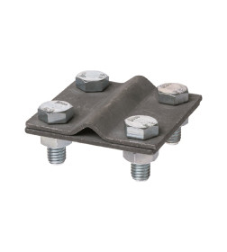 Зажим соединительный 4-х болтовой полоса-прут, полоса 30х4 - прут Ø6-10 мм, термодиффузия TDM SQ2401-0039