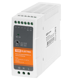 Блок питания MDR60-24, 220 В, 24 В, 60 Вт (на DIN-рейку) TDM SQ0752-0010