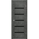 Дверное полотно ST8 Бетон темный,стекло черный лак  2000х800х35мм УЦЕНКА