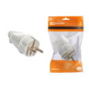 Вилка прямая с/з белая 16А 250В TDM SQ1806-0003 (SQ1806-0003) 