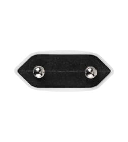 Вилка б/з белая 10А 250В (евровилка CEE 7/16) прямой вывод проводника TDM SQ1806-0089