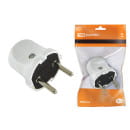 Вилка б/з белая 6А 250В TDM SQ1806-0001 (SQ1806-0001) 