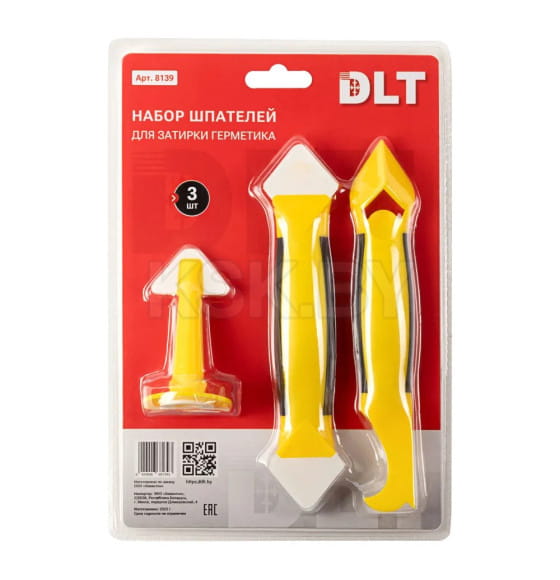 Набор шпателей для затирки герметика DLT 8139 (8139) 