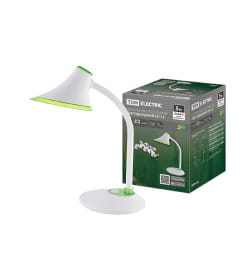 Светильник настольный светодиодный СН-12, 5 Вт, гибкий, выключатель, 5500 К, 220 В (зеленый) TDM SQ0337-0092