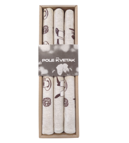 Комплект полотенец из 3 шт, арт.24с27-ШР/р.п/фкор/к., (1 лен-56 хлопок-44 46*60 384 1 4810105766383)