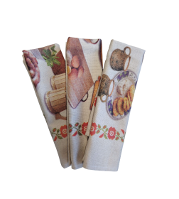 Комплект полотенец из 3шт, арт.22с145-ШР+К/п.р/фкор, (1 лен-27 хлопок-73 45*60 2 0 4810105672868)