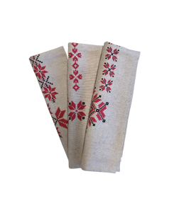 Комплект полотенец из 3 шт., арт.24С27-ШР/р.п./ф.кор., (1 лен-56 хлопок-44 46*60 5 1 4810105941131)