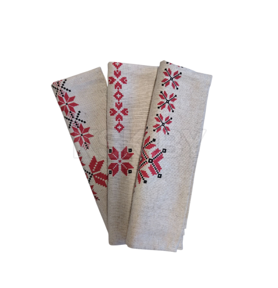 Комплект полотенец из 3 шт., арт.24С27-ШР/р.п./ф.кор., (1 лен-56 хлопок-44 46*60 5 1 4810105941131)